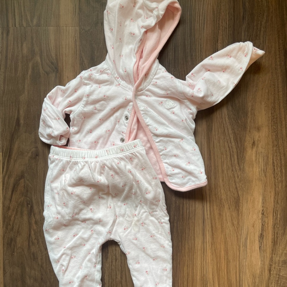 3-6m carters light jacket and pants